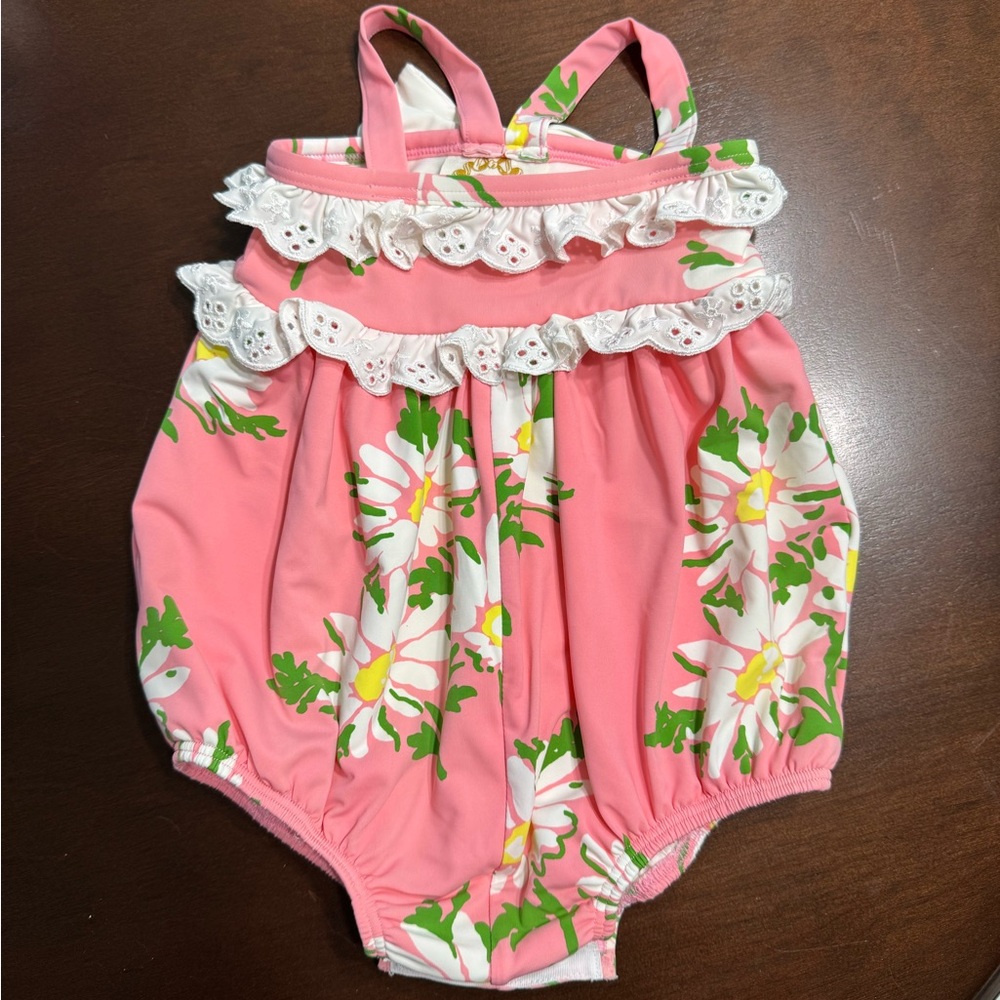 NWOT TBBC Baby Girl Pink Swimsuit 0-6m